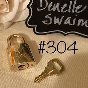 Authentic Louis Vuitton LV Lock and Key 304